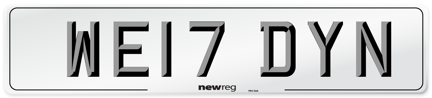 WE17 DYN Number Plate from New Reg